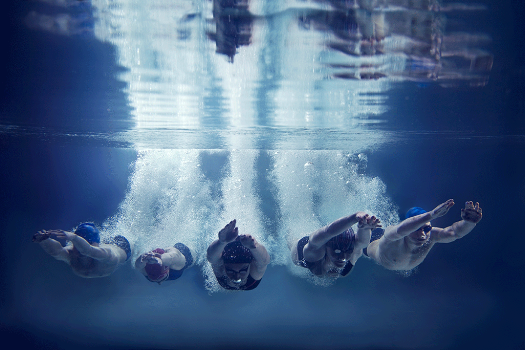 NSF gruppe dykker under vann